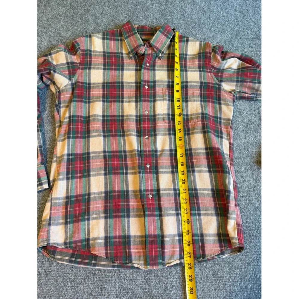 Vintage 90's Eddie Bauer Plaid Flannel Shirt‎ Vintage Cotton Button Down